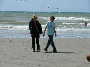 on the beach at Hardelot