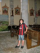 inside the church at Mont sur Monnet