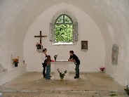 inside the hermitage at the top of Mount St Sorlin
