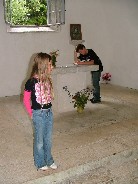 inside the hermitage at the top of Mount St Sorlin