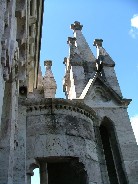 at the top of the north tower of Geneva cathedral