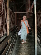 more than a hundred feet up in the rafters of the roof of Geneva Cathedral