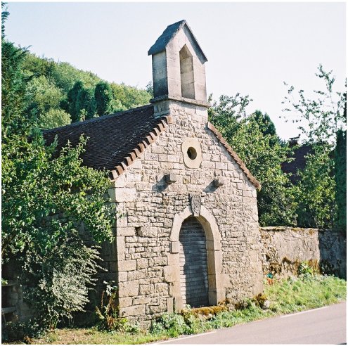 Intriguing. The former convent chapel on the road to Clairvaux.