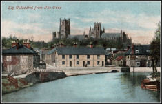 Ely from the river, about 1880