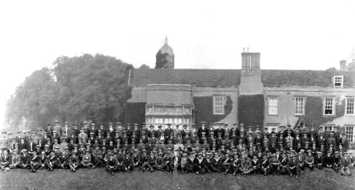 Melford Hall, with all the local men who fought in the War and survived it