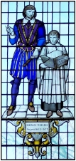 Thomas Weelkes Memorial Window in Chichester Cathedral, by Geoffrey Webb