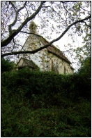 Chithurst Church on its artificial mound