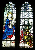 St. Michael, Cheriton: Mary Egerton, shown in Tudor costume, 1947 