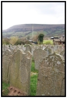 Gravestones at the foot of the Black Mountains